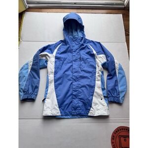 REI Co-Op Insulated Hooded Jacket Youth Girls Med 10-12 Blue‎ Winter Coat